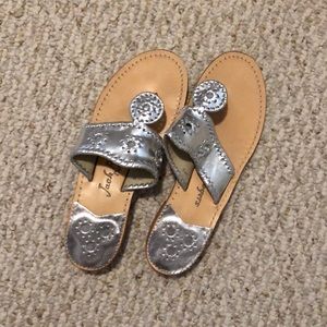 Jack Rogers! Silver, size 8 m, Worn once!